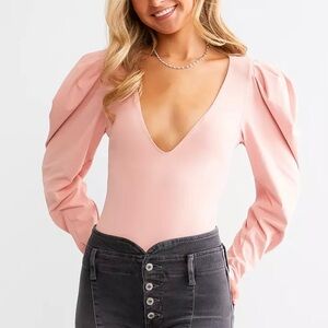 Free People Bodysuit Intimately Va Va Voop LONG SLEEVE